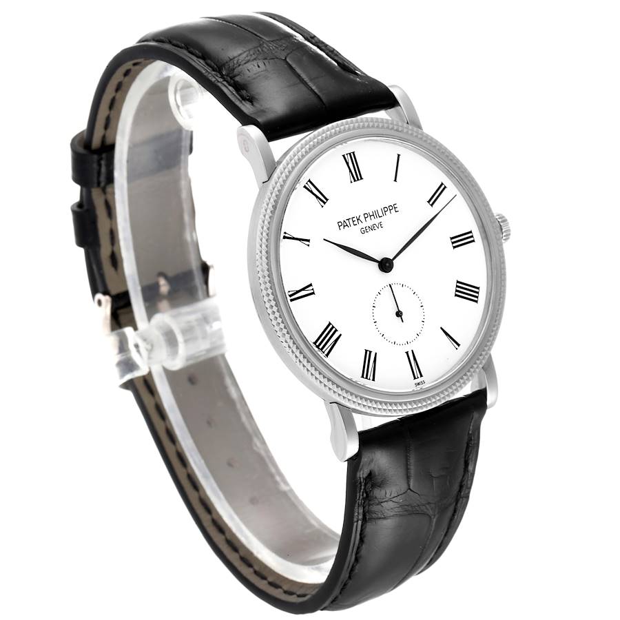 Patek Philippe Calatrava K White Gold White Dial Mens For R