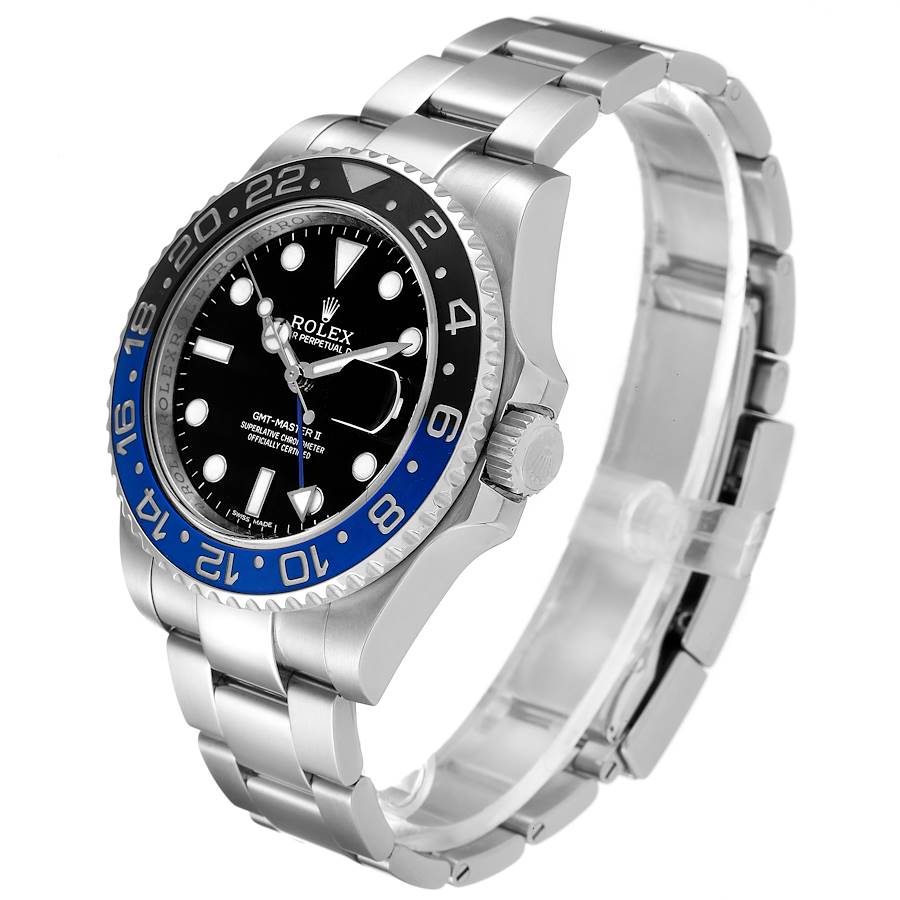 Rolex Gmt Master Ii Batman Blue Black Ceramic Bezel Steel Watch