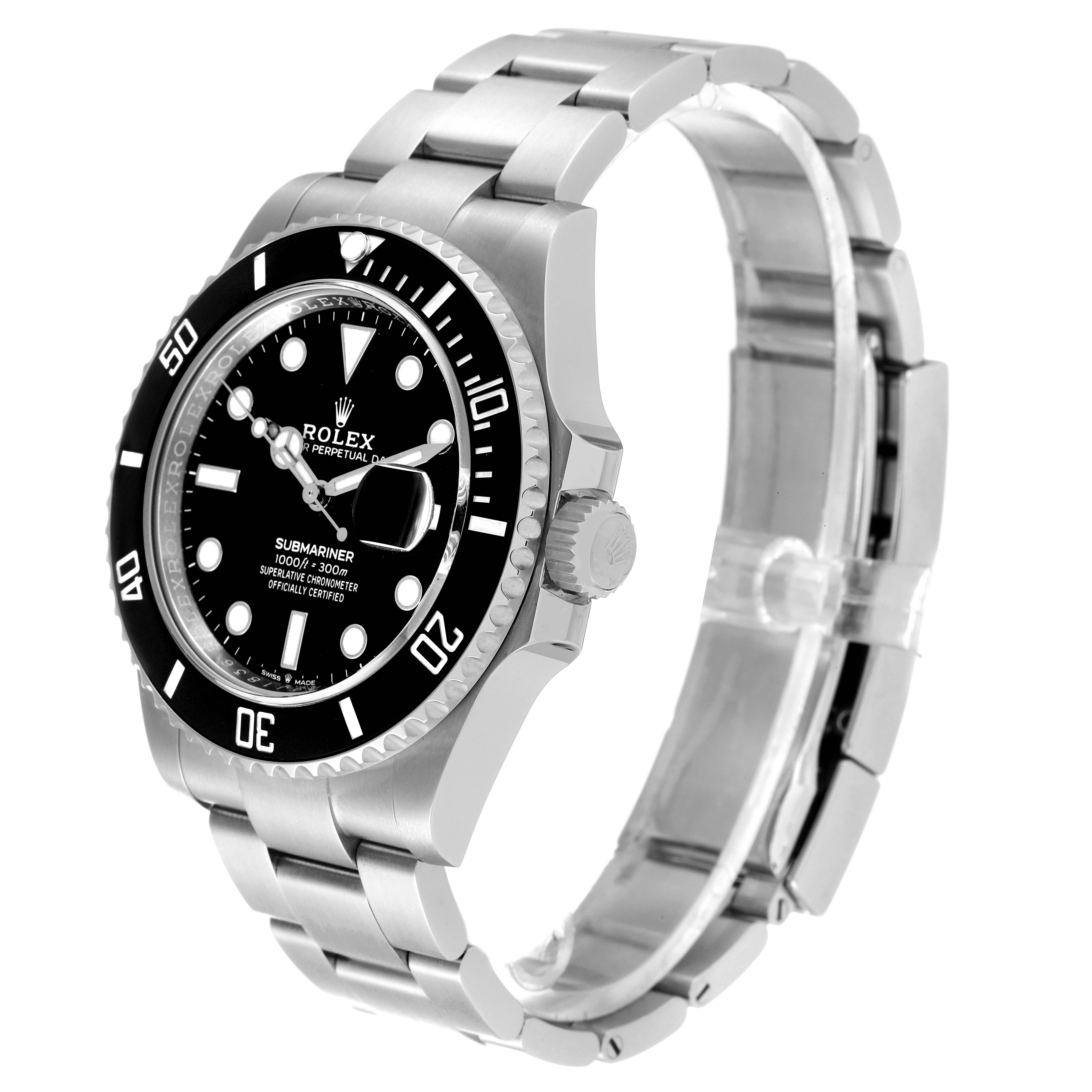 Rolex Submariner Cerachrom Bezel Black Dial Steel Mens Watch Box