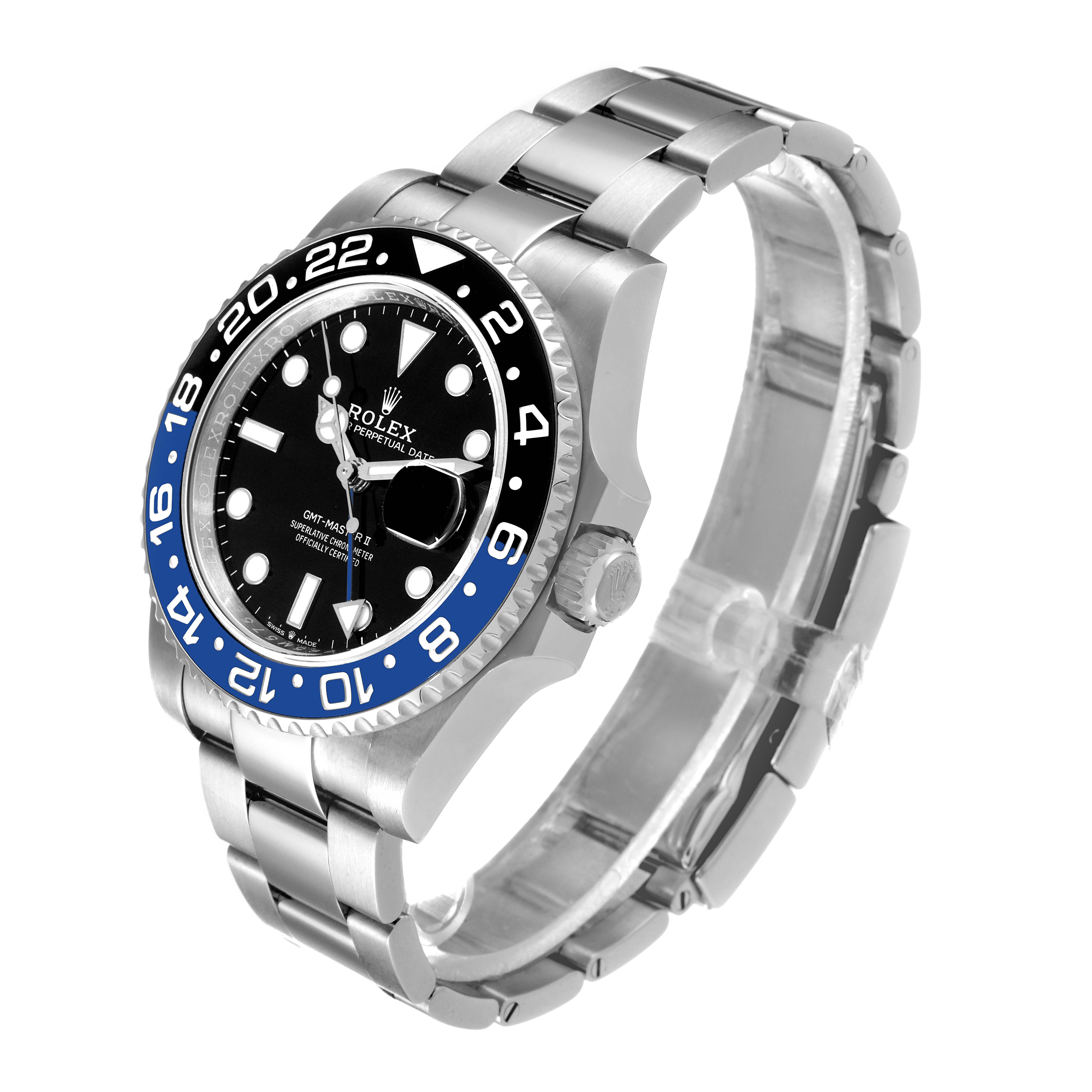 Rolex Gmt Master Ii Batman Blue Black Ceramic Bezel Steel Watch