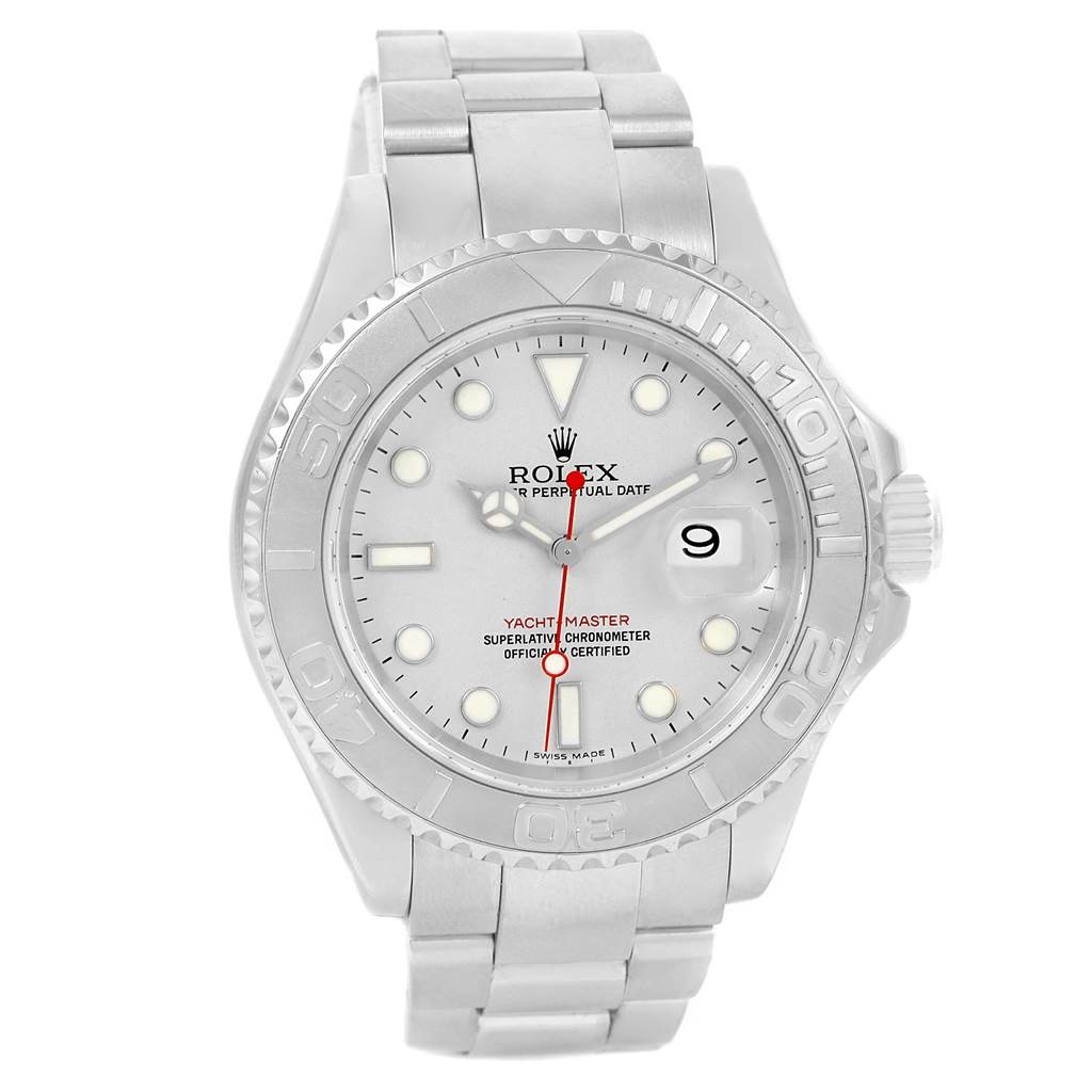 Rolex Yachtmaster Stainless Steel Platinum Automatic Mens Watch