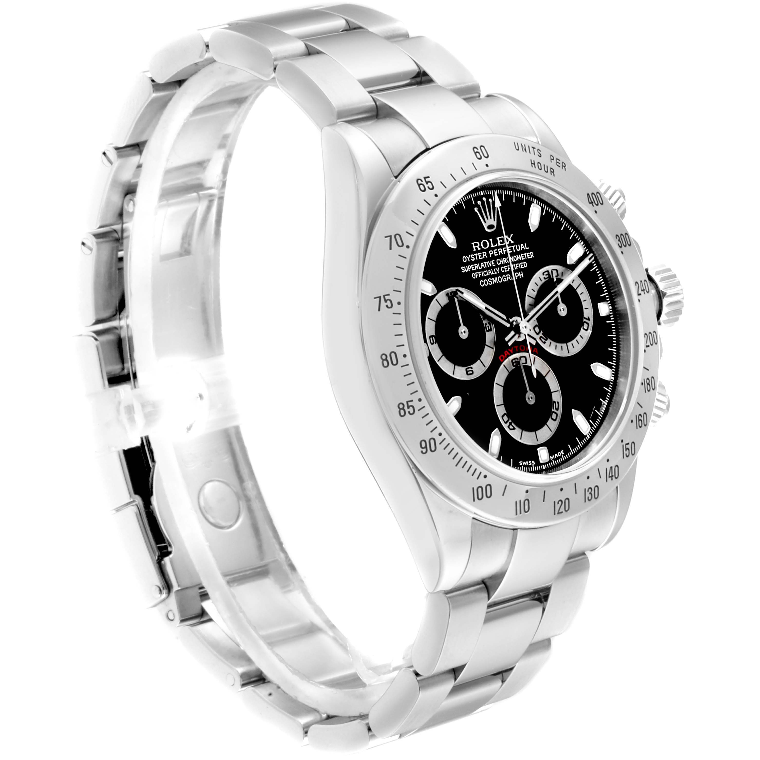 Rolex Daytona Black Dial Chronograph Stainless Steel Mens Watch 116520