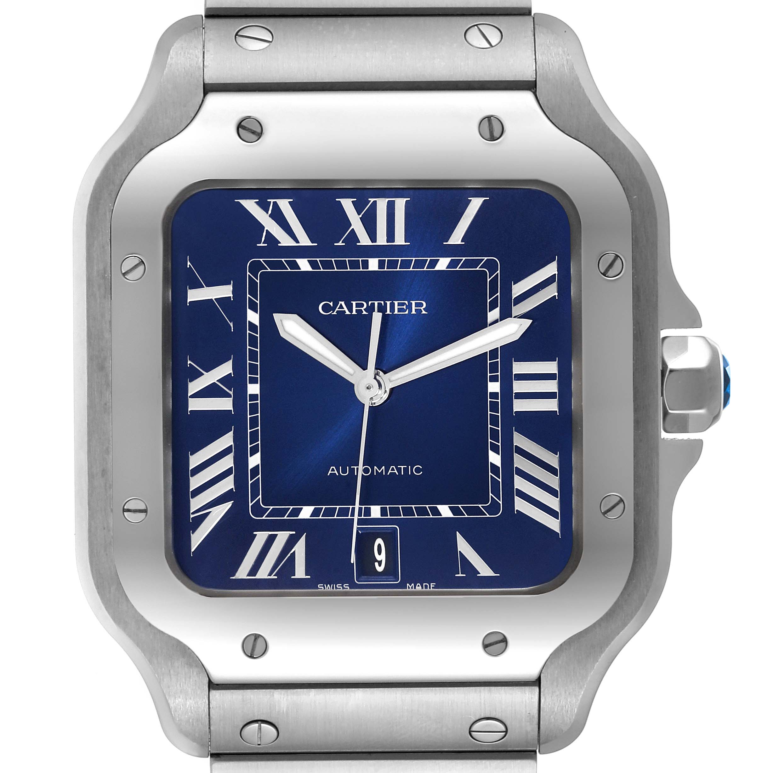 Cartier Santos Stainless Steel WSSA0030 Stock 52931 SwissWatchExpo