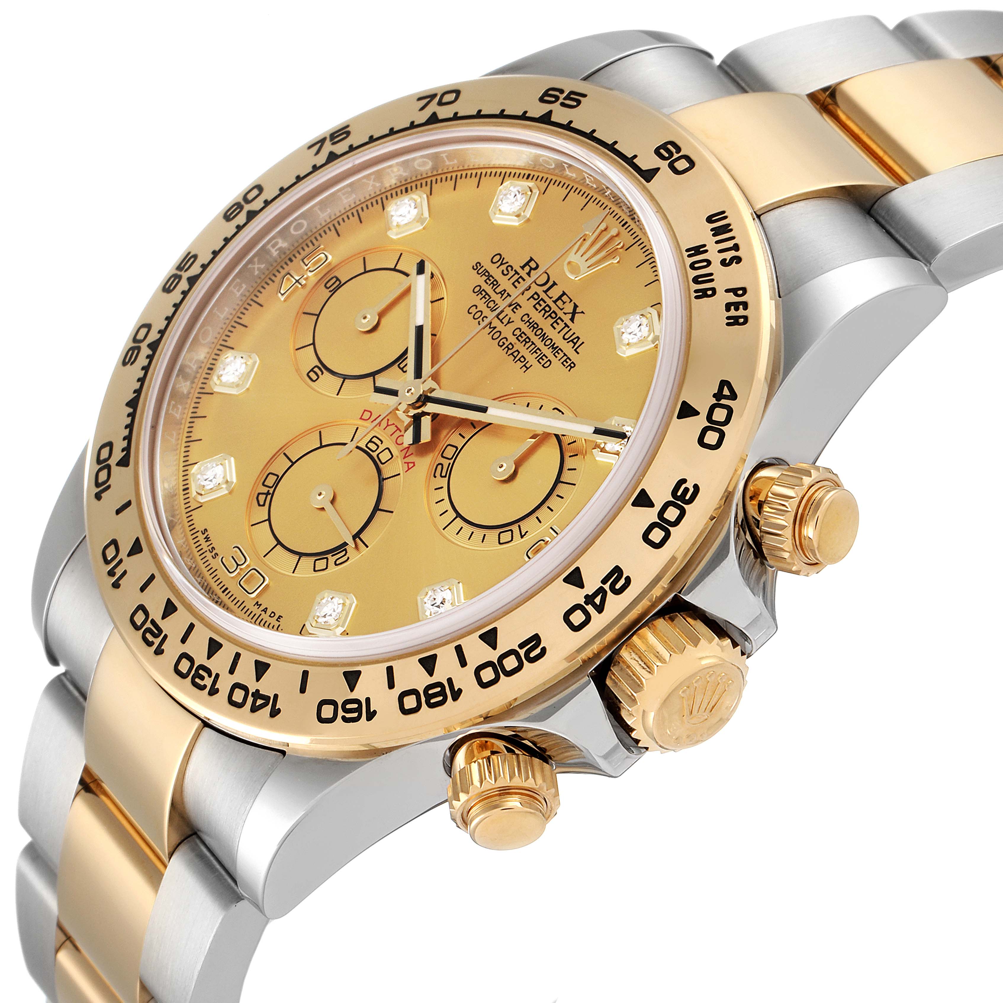 Rolex Cosmograph Daytona Steel Yellow Gold Diamond Watch 116503