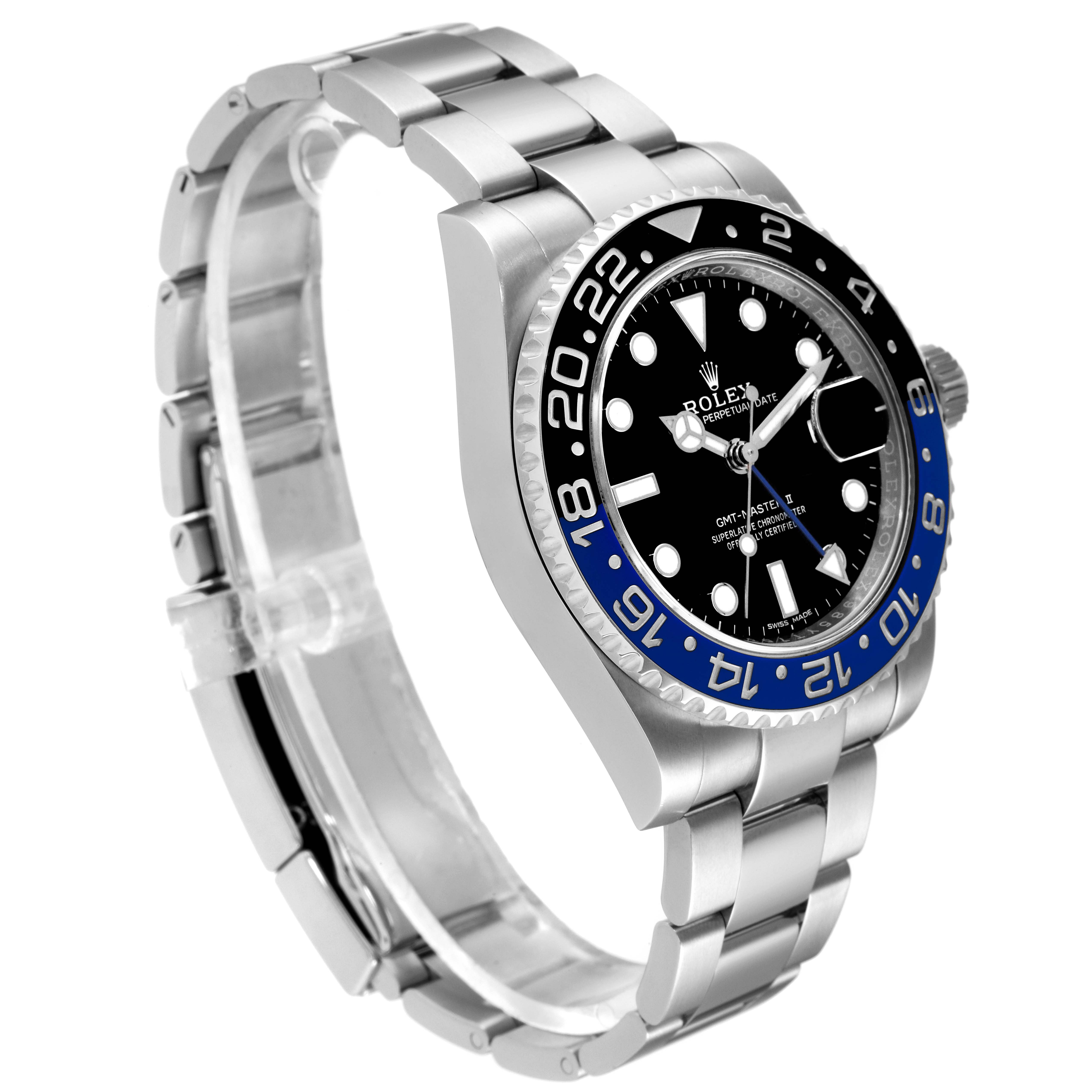 Rolex Gmt Master Ii Batman Blue Black Ceramic Bezel Steel Watch