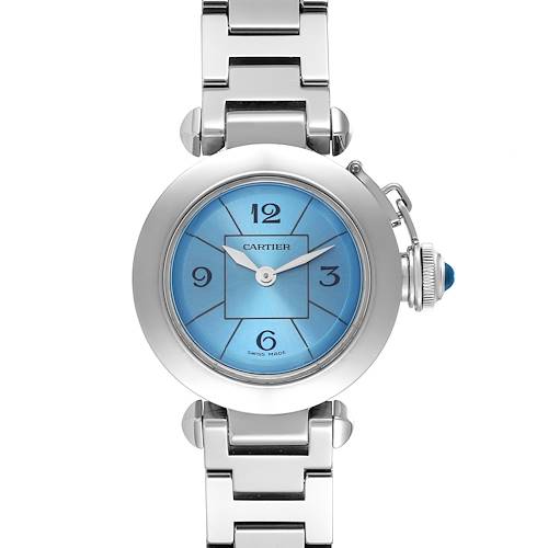 Photo of Cartier Miss Pasha 1st Anniversary Blue Dial Steel Ladies Watch W3140024