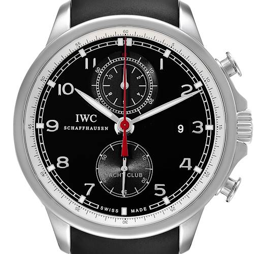 Photo of IWC Portuguese Yacht Club Chronograph Black Dial Steel Mens Watch IW390210