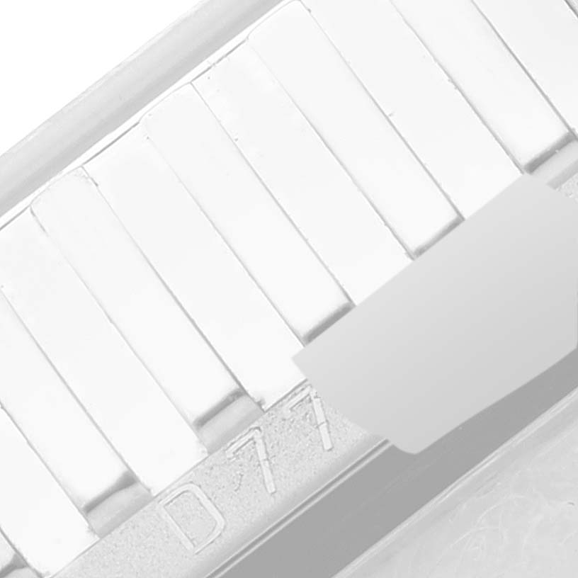 The image shows a close-up top view of the band links and part of the clasp of a Rolex Cellini 5441/9 Men's White Gold Silver Dial 5441/9 Men's White Gold Silver Dial watch.