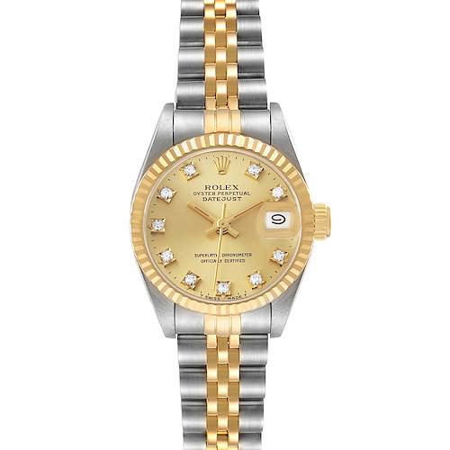 Photo of Rolex Datejust 26 Steel Yellow Gold Diamond Dial Ladies Watch 69173