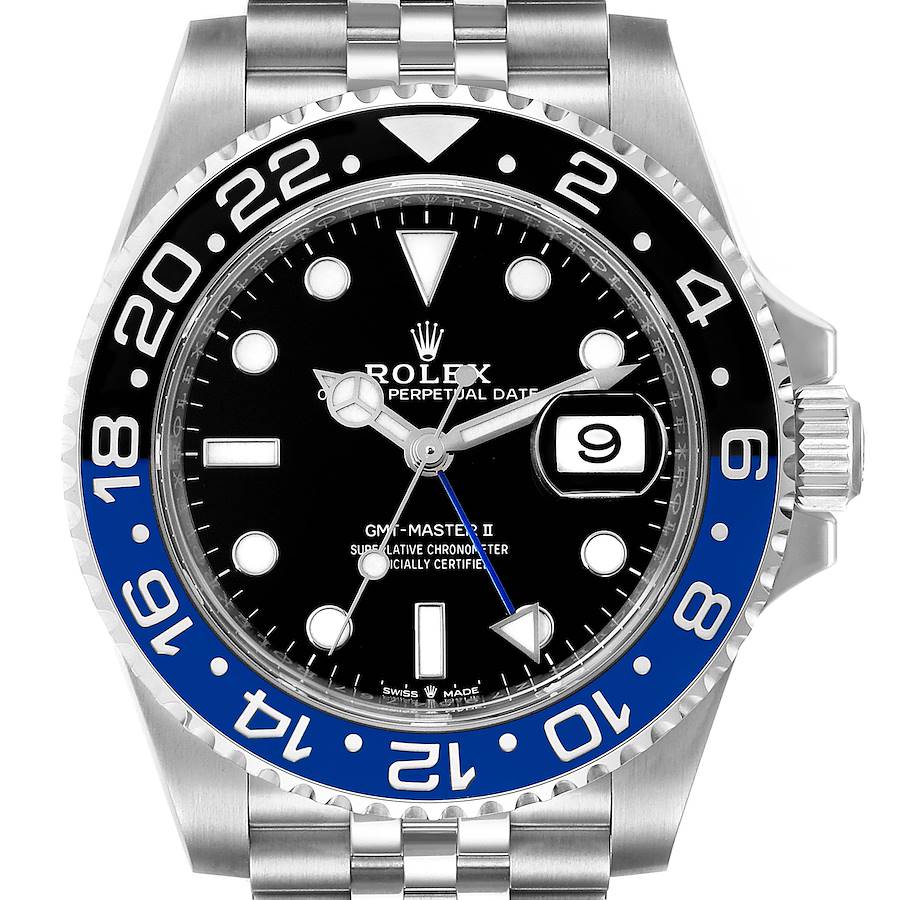 Rolex GMT Master II Black Blue Batman Batgirl Steel Mens Watch 126710 Unworn SwissWatchExpo