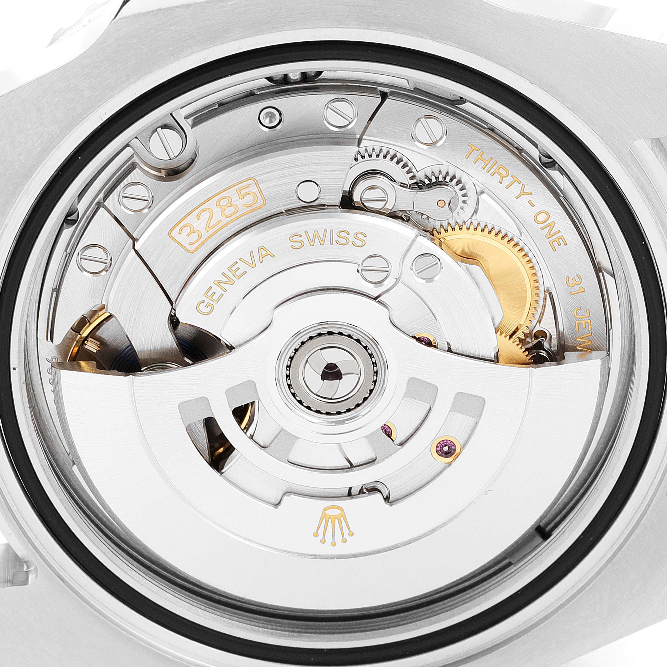 This image shows the movement mechanism of a Rolex GMT-Master 126710 Men
s Stainless Steel Black Dial 126710 Men
s Stainless Steel Black Dial watch, viewed from the back.