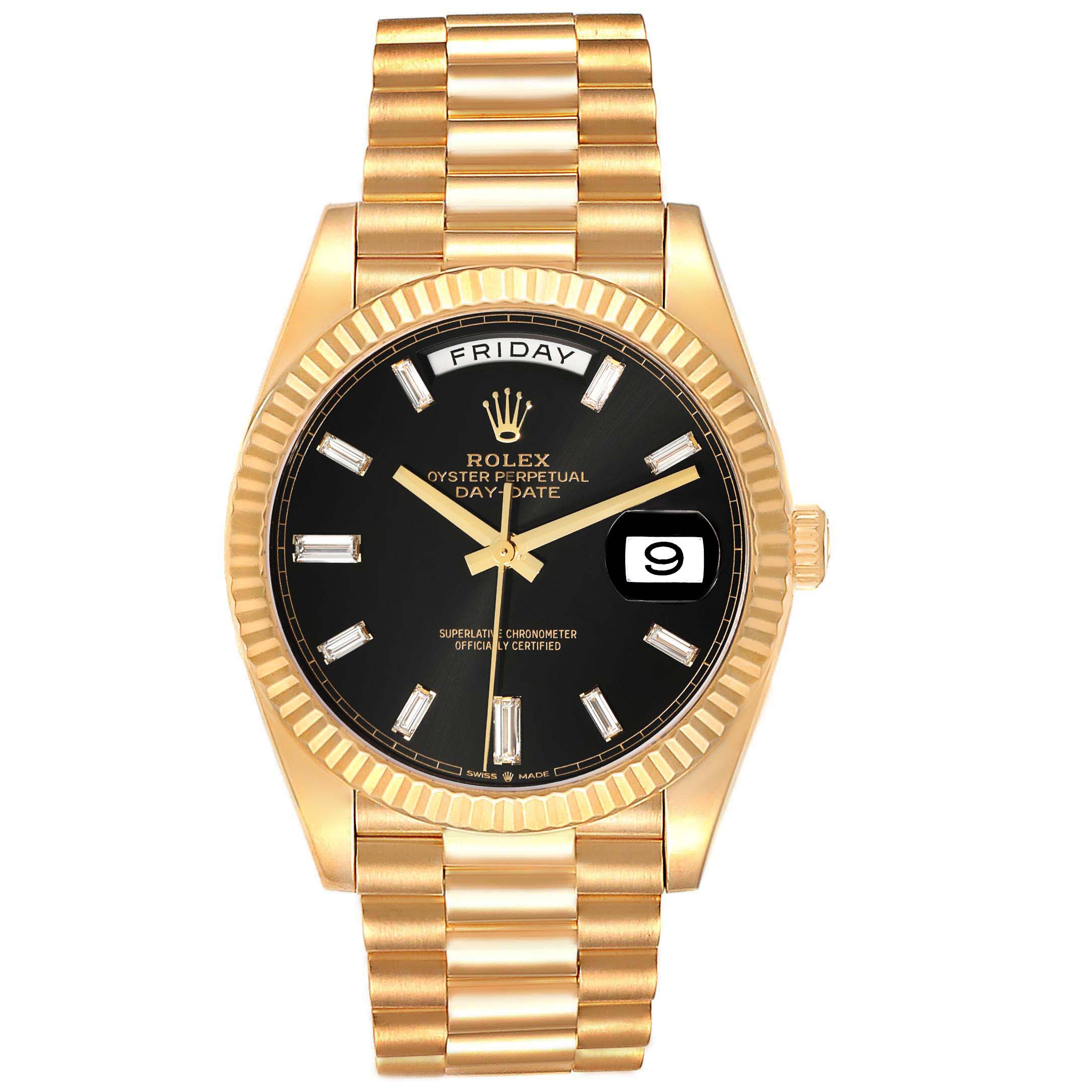 Rolex President Day-Date 40 Yellow Gold Diamond Dial Mens Watch 228238 Box Card Rolex President Day-Date 40 Yellow Gold Diamond Dial Mens Watch 228238 Box Card