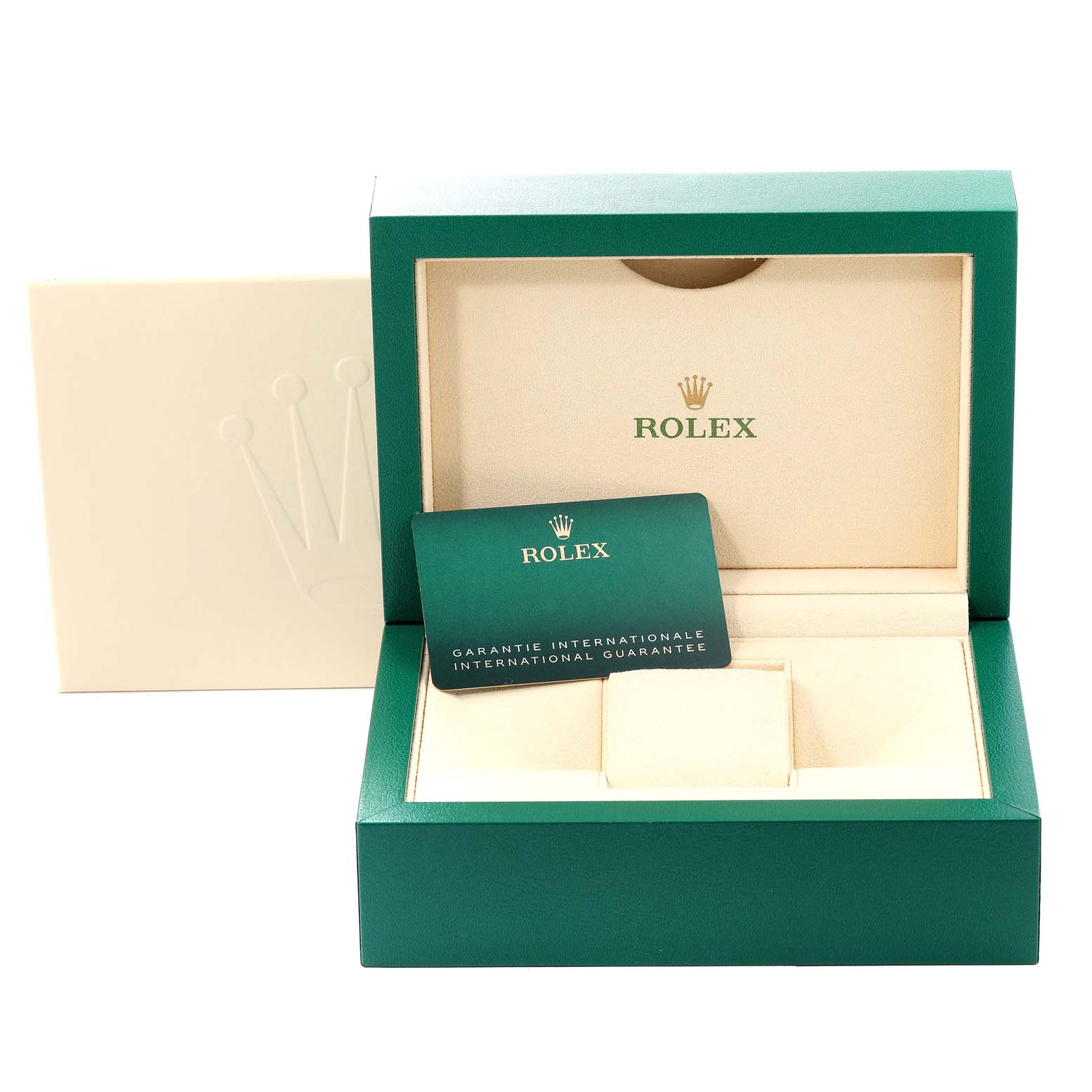The image shows the box and warranty card for the Rolex Submariner 126610 Men's Stainless Steel Black Dial 126610 Men's Stainless Steel Black Dial watch.