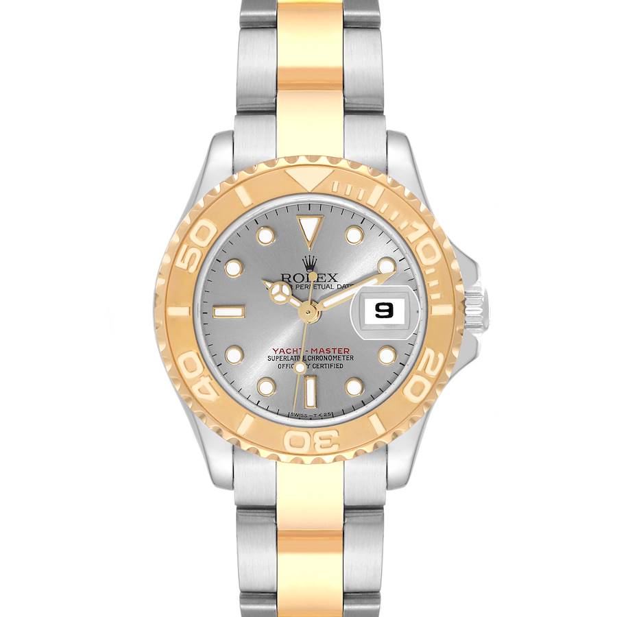 Rolex Yachtmaster Steel Yellow Gold Slate Dial Ladies Watch 69623 SwissWatchExpo