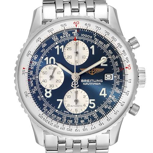 Photo of Breitling Navitimer II Blue Dial Chronograph Steel Mens Watch A13322