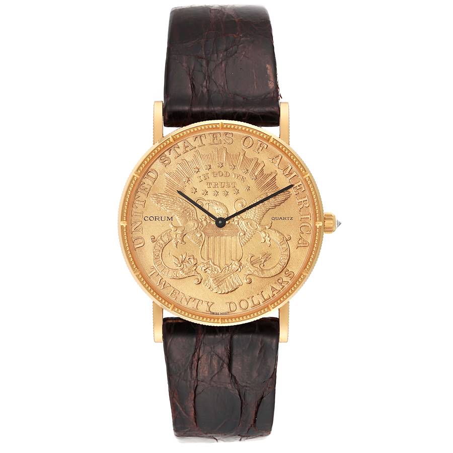 Corum Coin 20 Dollars Double Eagle Yellow Gold Mens Watch 4414556