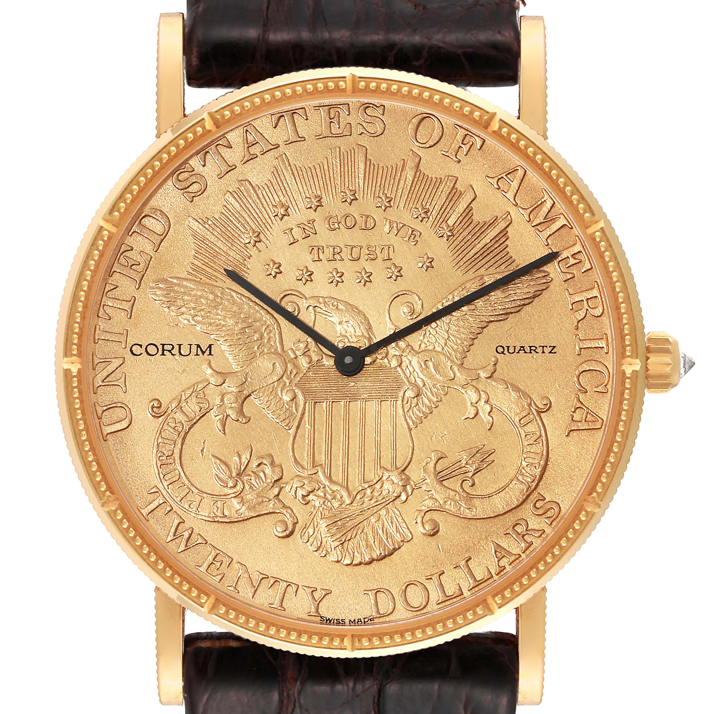 Corum Coin 20 Dollars Double Eagle Yellow Gold Mens Watch 4414556