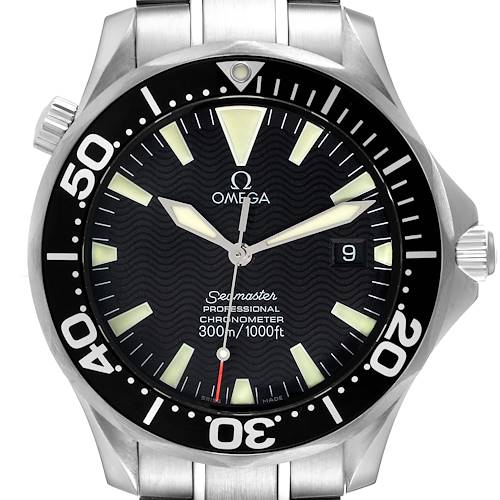 Photo of Omega Seamaster 300M Chronometer Black Dial Steel Mens Watch 2254.50.00 Box Card