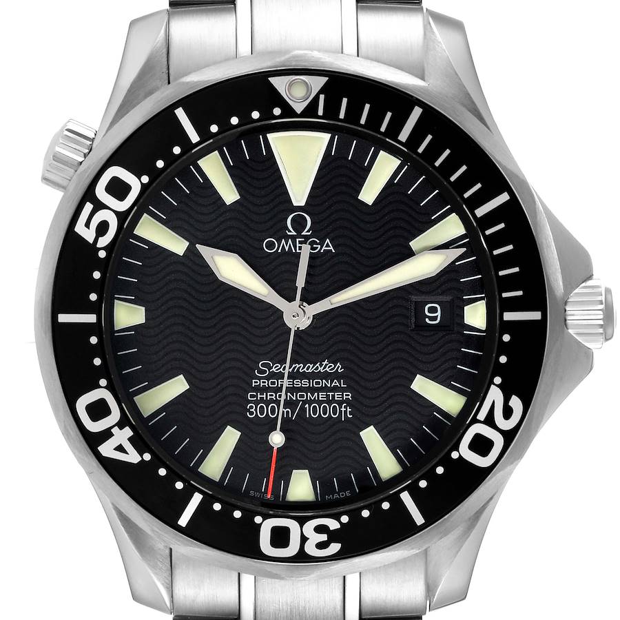 Omega Seamaster 300M Chronometer Black Dial Steel Mens Watch 2254.50.00 Box Card SwissWatchExpo