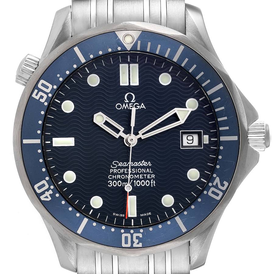 Omega Seamaster Diver 300M Blue Dial Steel Mens Watch 2531.80.00 Box Papers SwissWatchExpo