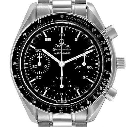 Photo of Omega Speedmaster Reduced Chronograph Steel Mens Watch 3510.50.00 Box Card