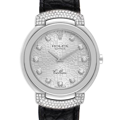 Photo of Rolex Cellini Cellissima 33mm White Gold Diamond Ladies Watch 6682 Box Papers