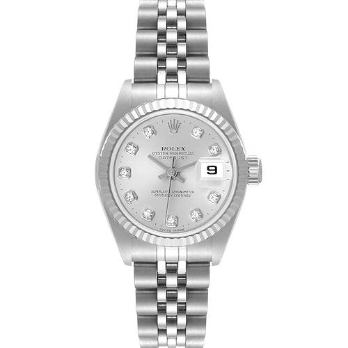 Photo of Rolex Datejust 26mm Steel White Gold Diamond Dial Ladies Watch 79174 Unworn NOS