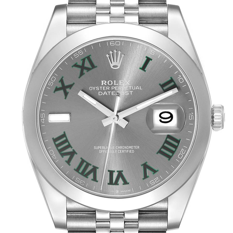 NOT FOR SALE Rolex Datejust 41 Grey Green Wimbledon Dial Steel Mens Watch 126300 Unworn PARTIAL PAYMENT SwissWatchExpo