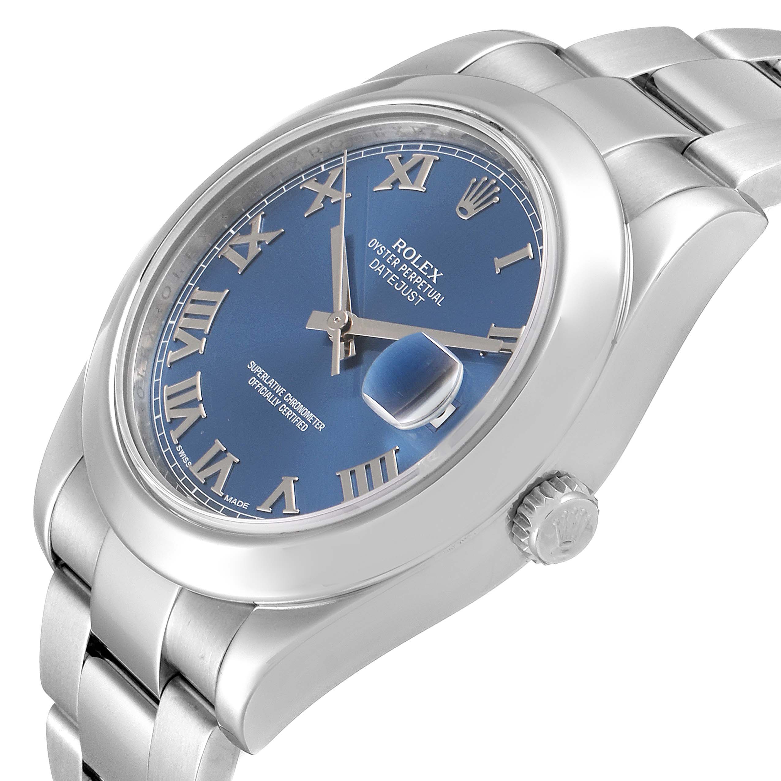 rolex datejust ii blue dial roman numerals