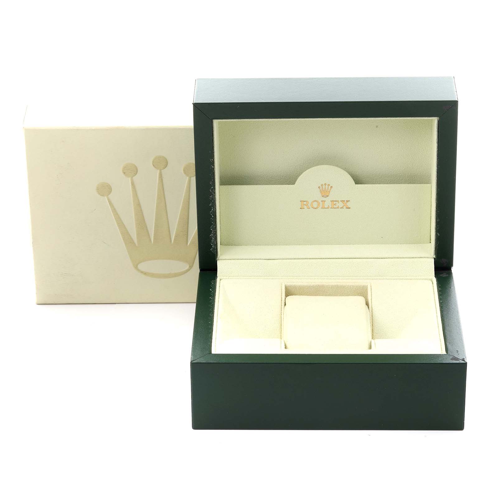 The image shows a Rolex branded watch box, open to reveal the interior for the Cocktail model.