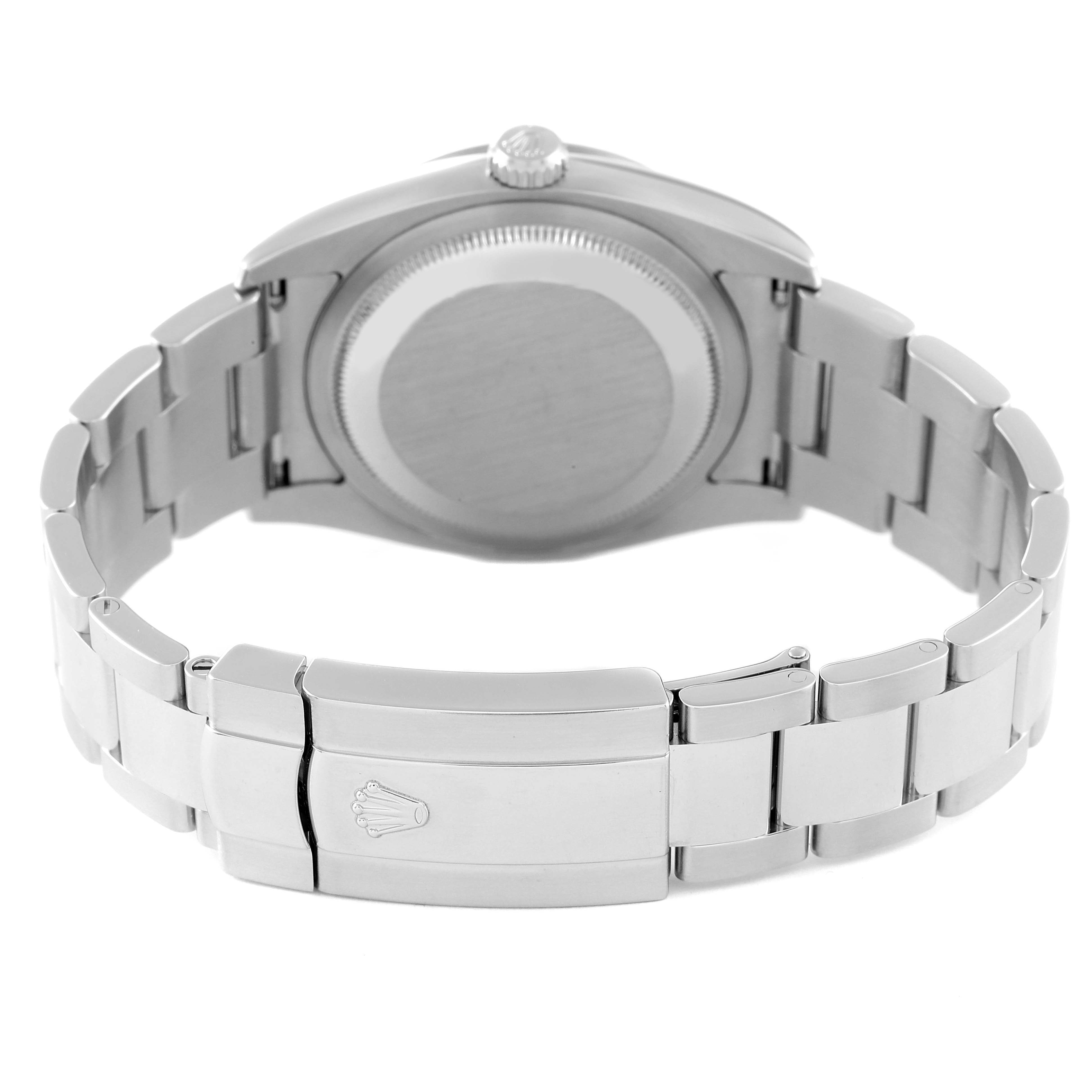 This image shows the back view and the clasp of the Rolex Turn-o-Graph 116264 Men's Stainless Steel White Dial 116264 Men's Stainless Steel White Dial watch.