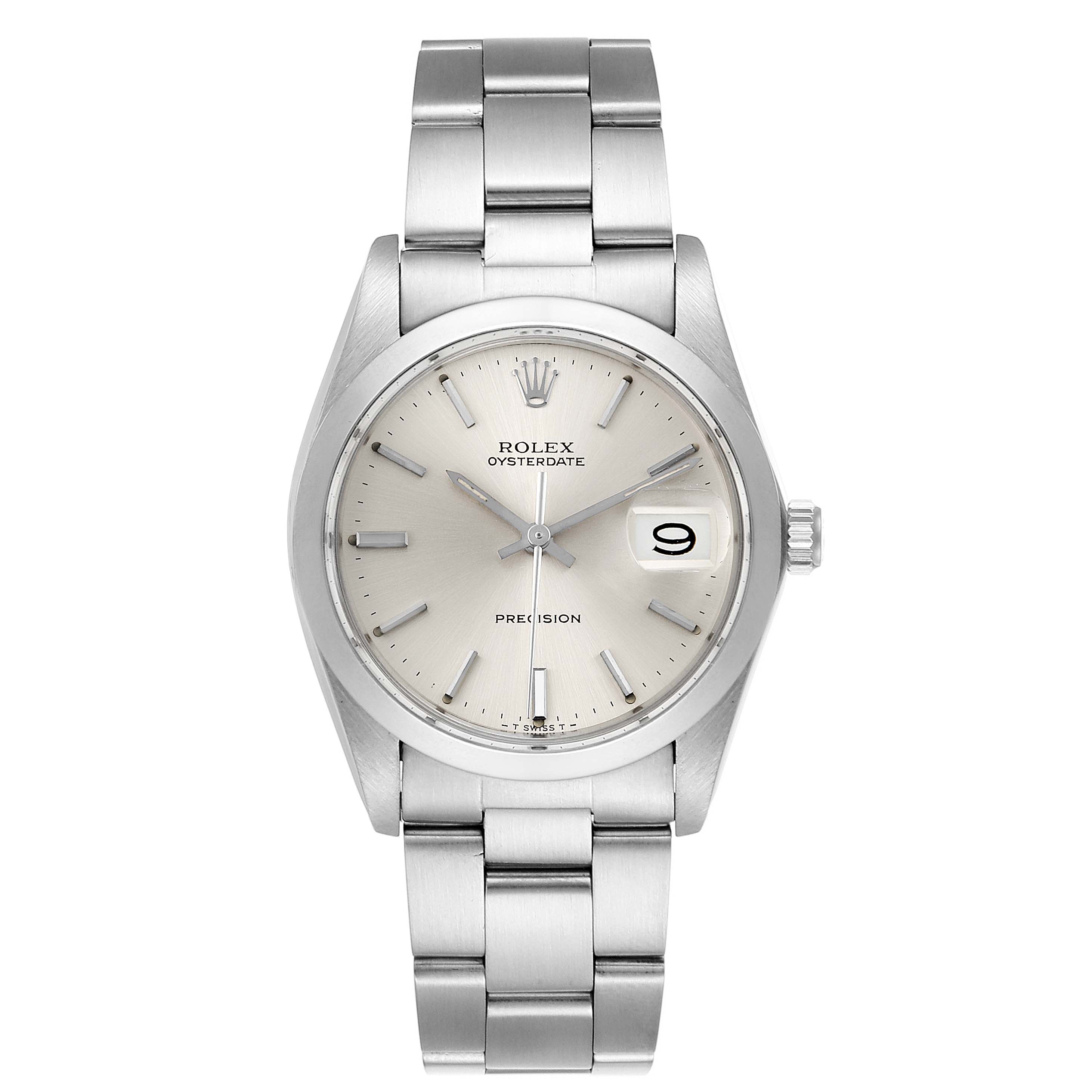 The Vintage Collection Rolex watch is shown from a front angle, featuring the dial, case, and bracelet.
