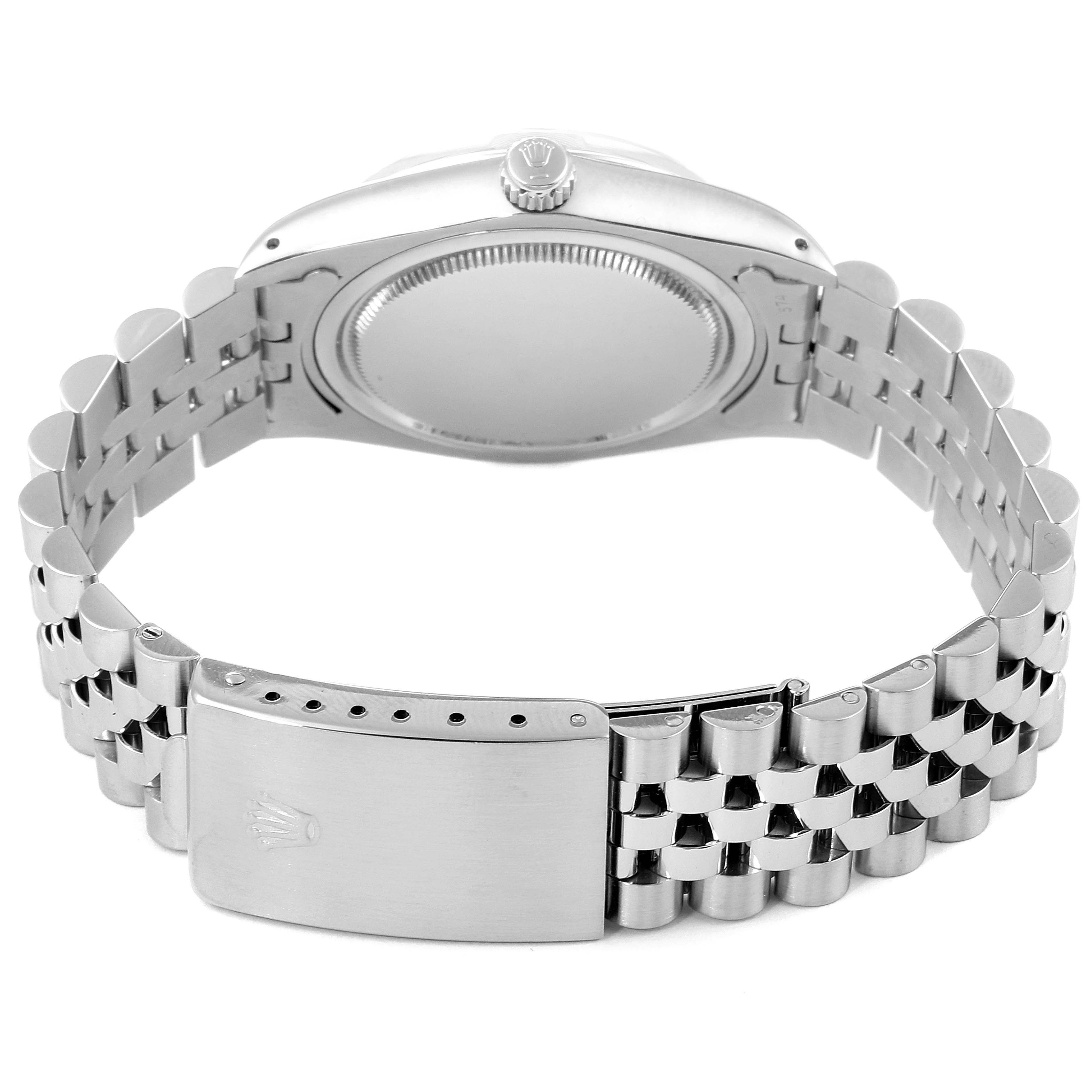 The image shows the back view of the Rolex Vintage Collection 6694 Men's Stainless Steel Silver Dial 6694 Men's Stainless Steel Silver Dial model, displaying the case back and the bracelet clasp.