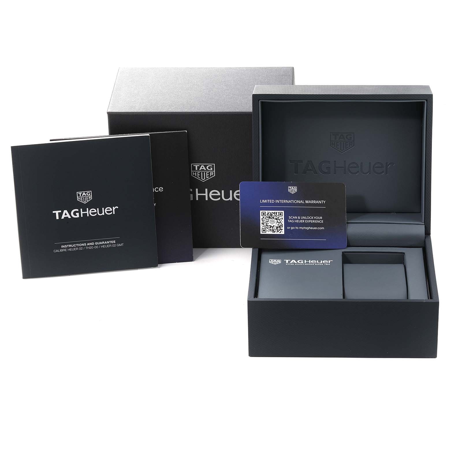 This image shows the packaging and warranty card for the Carrera model by Tag Heuer.
