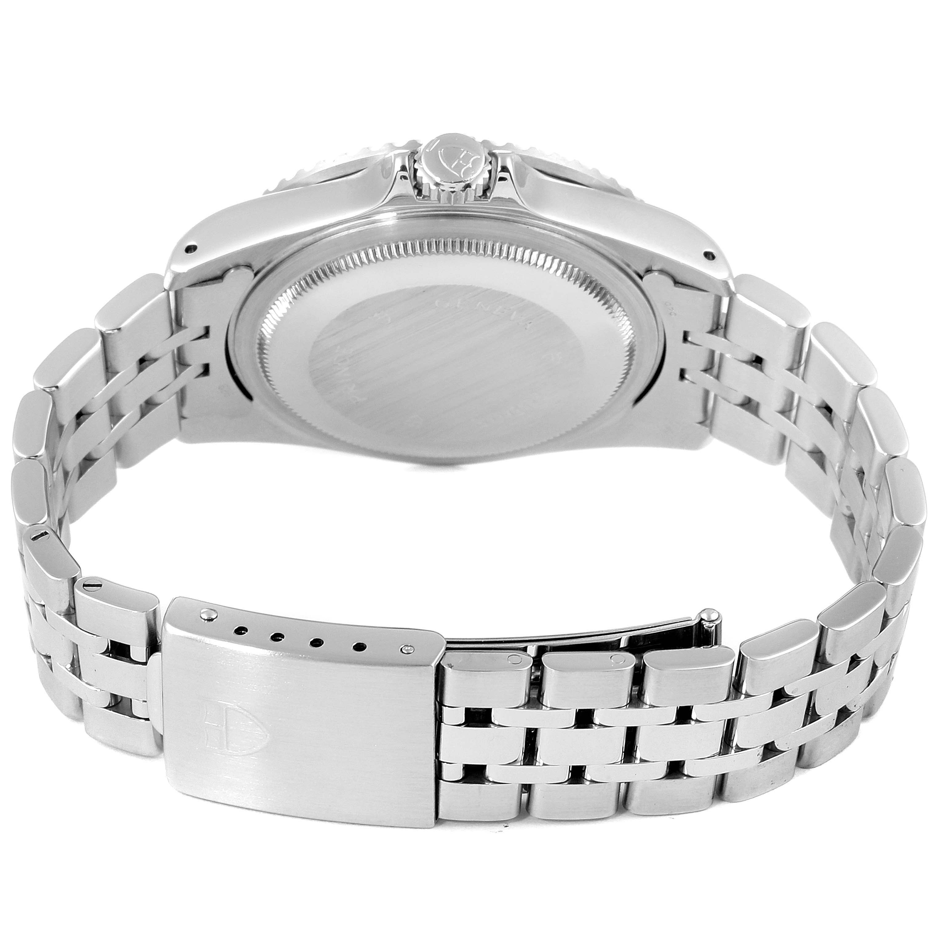 The image shows the back view of a Tudor Submariner 75190 Men's Stainless Steel Pink Dial 75190 Men's Stainless Steel Pink Dial watch, highlighting the case back and bracelet with clasp.