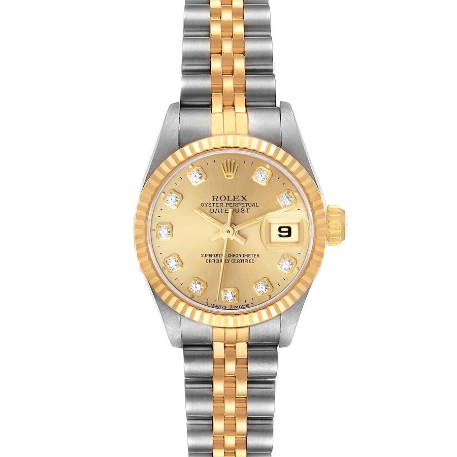 Rolex Datejust Champagne Diamond Dial Ladies Watch 69173 Unworn NOS SwissWatchExpo