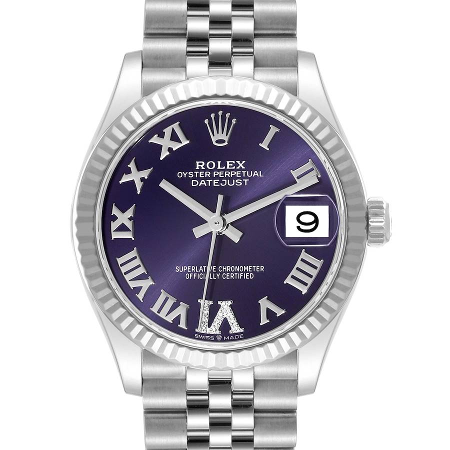 Rolex Datejust Midsize Steel White Gold Diamond Ladies Watch 278274 SwissWatchExpo
