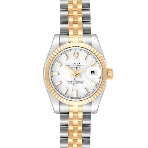 Photo of Rolex Datejust Steel Yellow Gold White Dial Ladies Watch 179173 Box Card