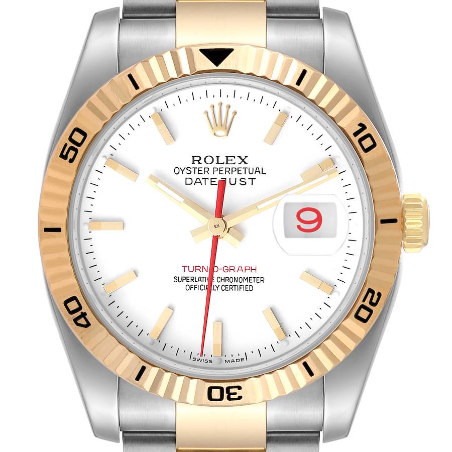 NOT FOR SALE Rolex Datejust Turnograph Steel Yellow Gold White Dial Watch 116263 Box Card PARTIAL PAYMENT SwissWatchExpo
