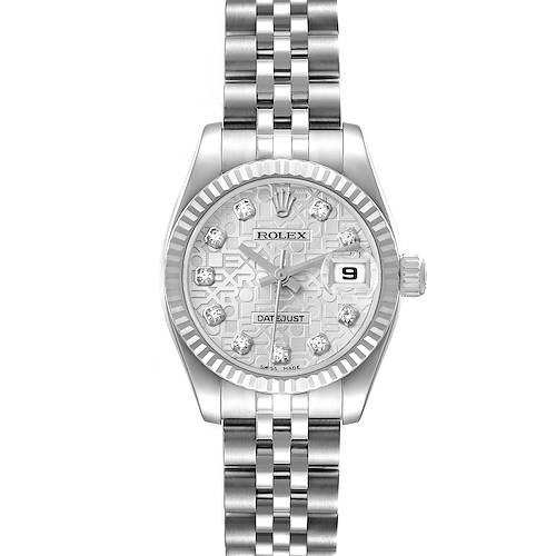 Photo of Rolex Datejust White Gold Silver Anniversary Diamond Dial Ladies Watch 179174