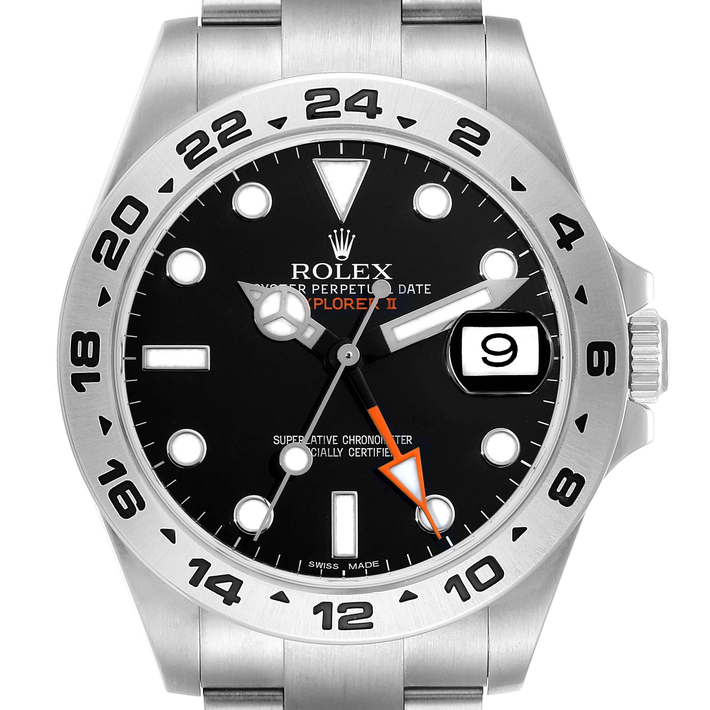 The image shows a close-up view of the face and bezel of the Rolex Explorer 216570 Men's Stainless Steel Black Dial 216570 Men's Stainless Steel Black Dial watch.