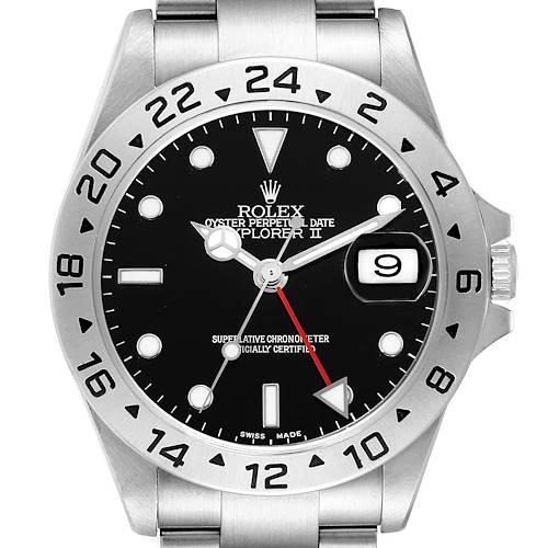 Photo of Rolex Explorer II Black Dial Steel Mens Watch 16570