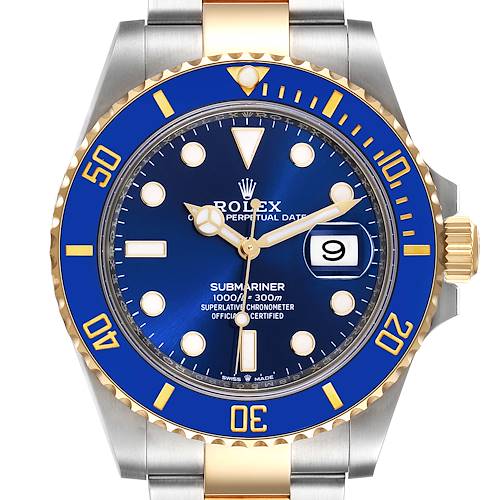 Photo of Rolex Submariner 41 Steel Yellow Gold Blue Dial Mens Watch 126613 Unworn