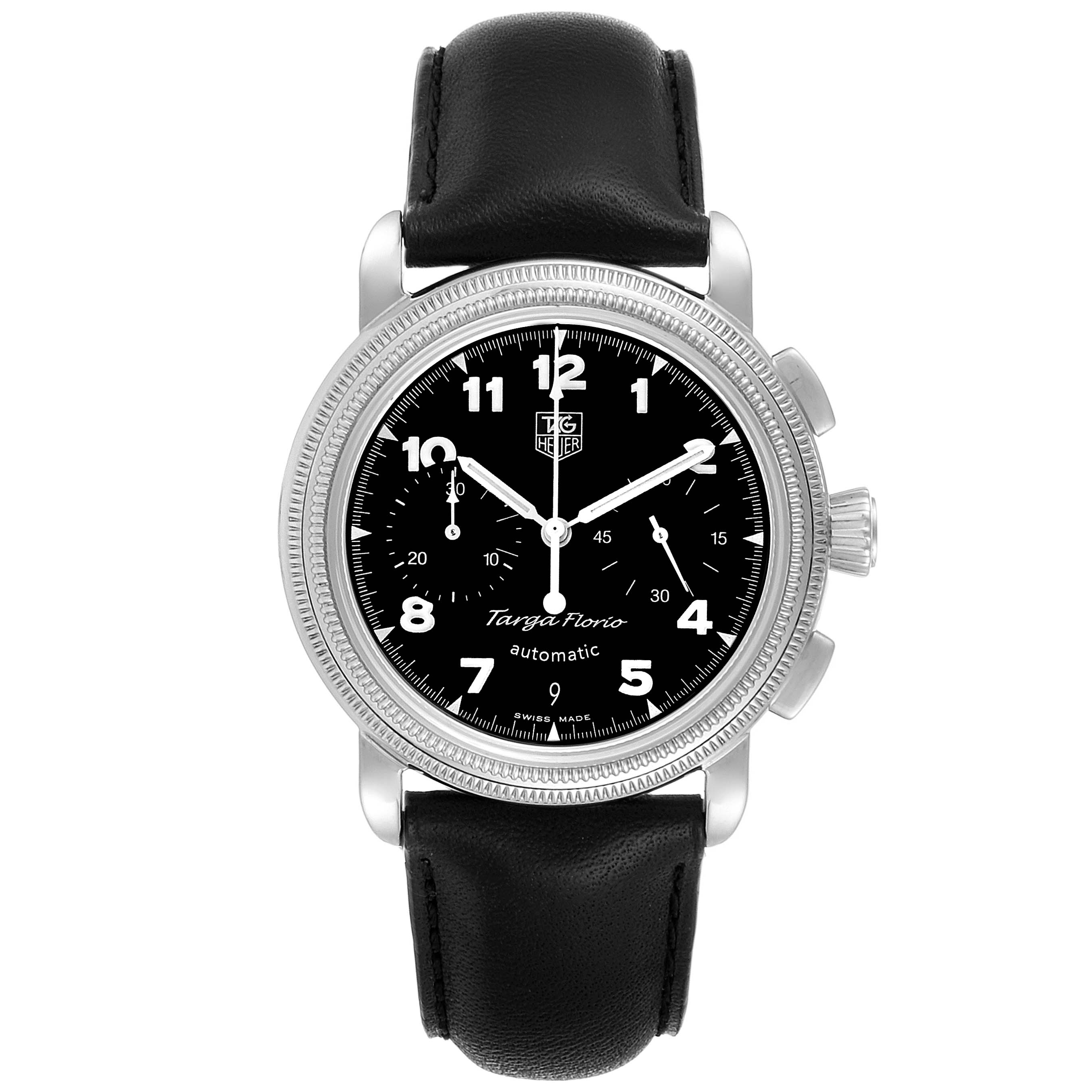 Tag Heuer Targa Florio Black Dial Chronograph Steel Mens Watch CX2112 ...