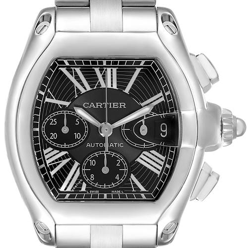 Photo of Cartier Roadster XL Chronograph Steel Automatic Mens Watch W62020X6