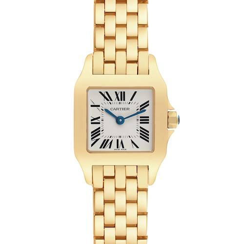 Photo of Cartier Santos Demoiselle Yellow Gold Silver Dial Ladies Watch W25063X9 Papers