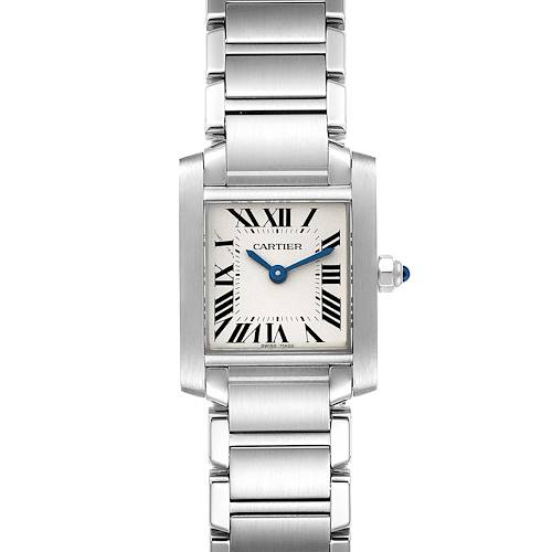 Photo of Cartier Tank Francaise Silver Dial Steel Ladies Watch W51008Q3 Box Card