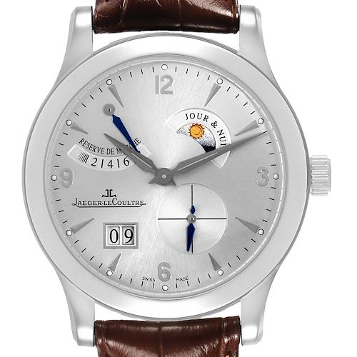 Photo of Jaeger Lecoultre Reserve De Marche Steel Mens Watch 146.8.17.S Q1608420 Papers