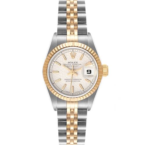 Photo of Rolex Datejust Steel Yellow Gold Anniversary Dial Ladies Watch 69173 Box Papers