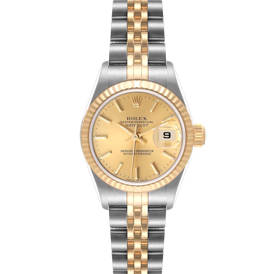 Rolex Datejust Steel Yellow Gold Champagne Dial Ladies Watch 79173 Box Papers SwissWatchExpo